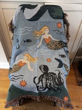 Image of Beautiful Mermaid print throw / blanket - sea, underwater, marine