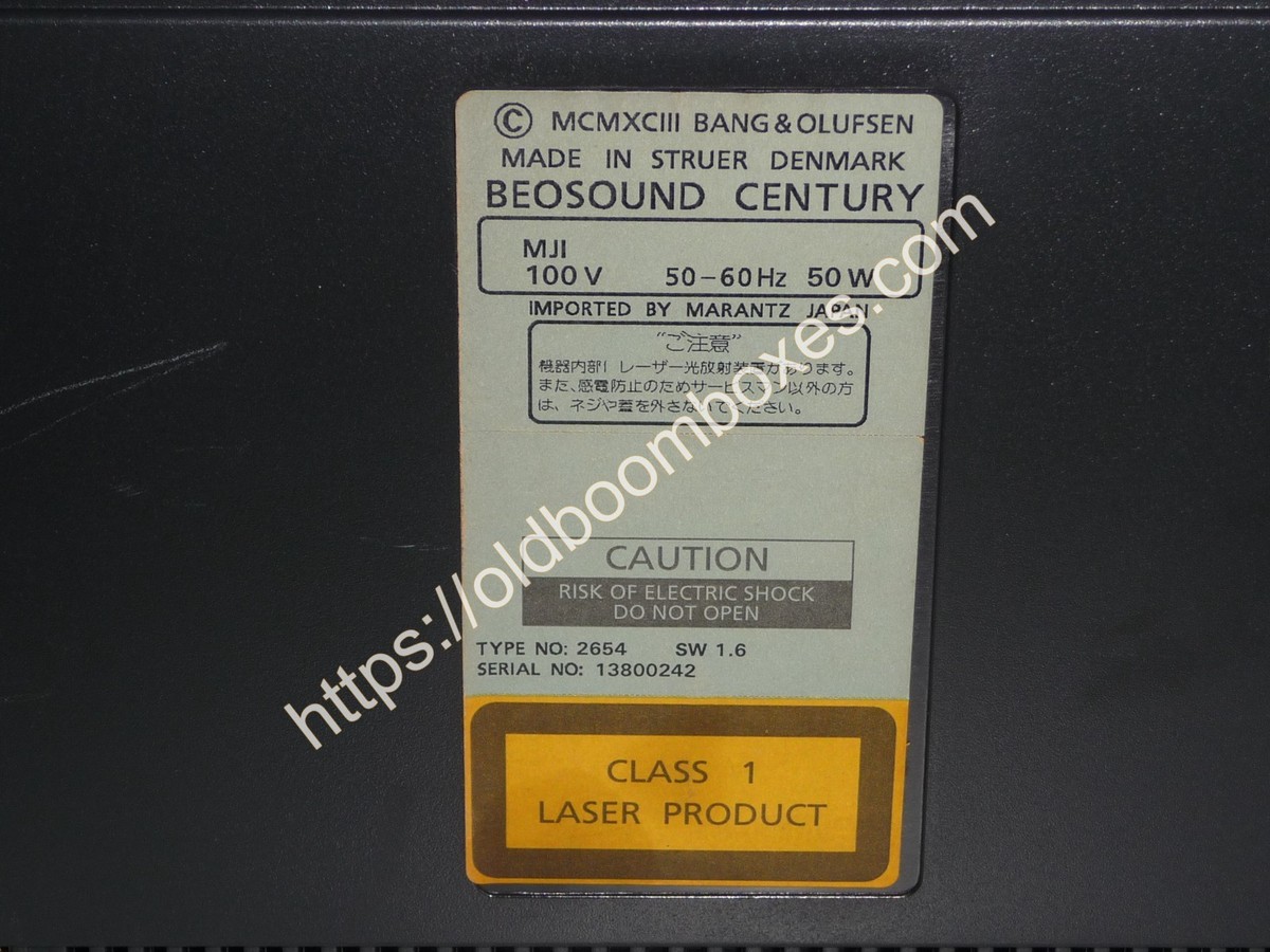 Bang and Olufsen BeoSound Century MCMXCIII Music System | eBay