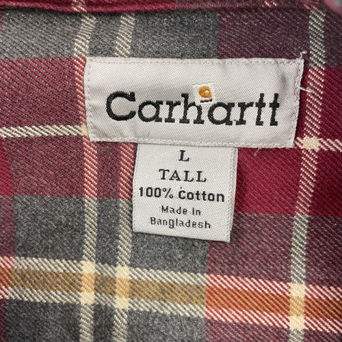 Camisa Carhartt Abotonada Talla Grande Alta Roja A Cuadros - Imagen 3 de 5