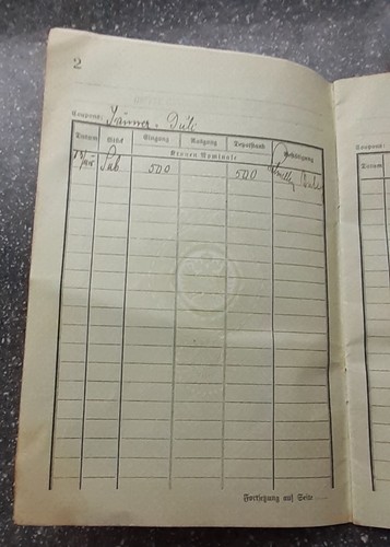 VINTAGE ANTIQUE GERMAN/AUSTRIAN VIENNA WIEN RENTEN BUCH PENSION BOOK RIEDL 1915. - Picture 7 of 11