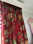 7.2FT LUXURY DESIGNER EMBROIDERED INTERLINED THERMAL WOOL BESPOKE SILK CURTAINS