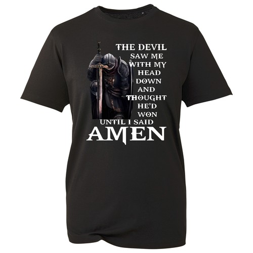 Devil Thought He'd Won Men's Christian Religious Gift Tee T-Shirt - Picture 4 of 8