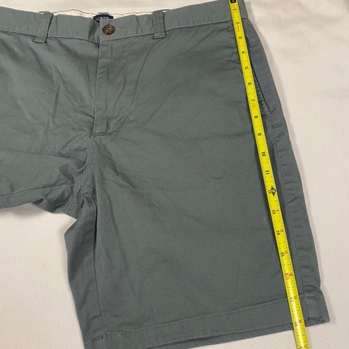 Pantalones Cortos Chinos J Crew Re-Imaginados Para Hombre 9" Flex Estilo 34 H5020 Verde Gris - Imagen 11 de 11