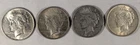 LOT OF 4 1922 P PEACE SILVER DOLLARS #4