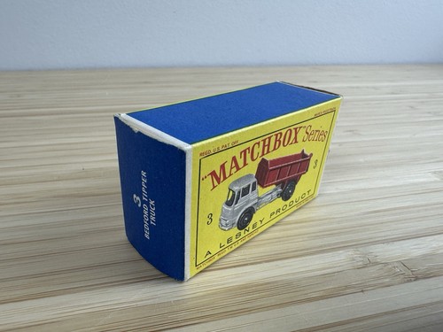 Matchbox Series Lesney no.3 Bedford Tipper Truck Maroon Blac Wheels Original Box - Picture 5 of 7