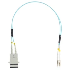 1FT LC to SC Fiber Optic Adapter Cable Multimode OM3 50/125um Duplex, LC Male...