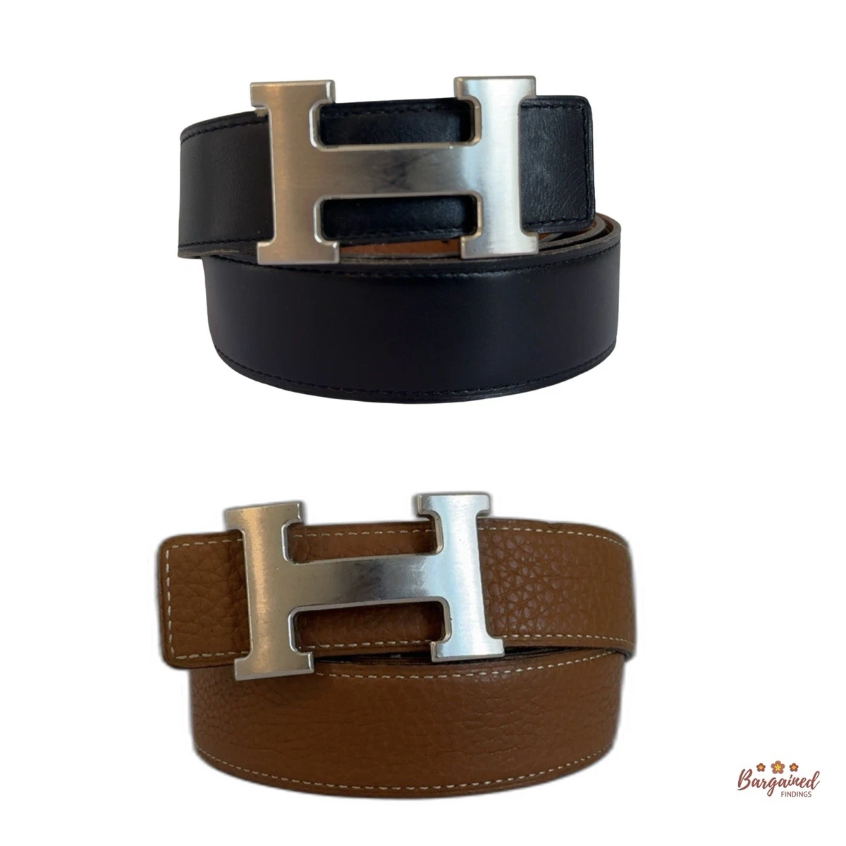 Hermès Black Leather H Belt Silver Buckle Made in France 42 NIB HERMÈS Leather Black Belts for Men for sale | eBay main image 3