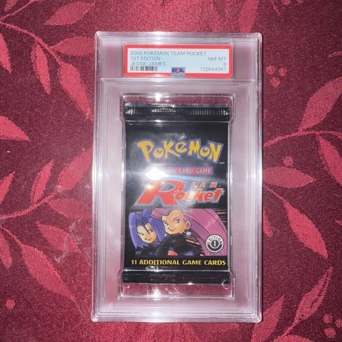 1ST EDITION TEAM ROCKET 2000 POKEMON FACTORY SEALED PACK JESSIE JAMES PSA 8