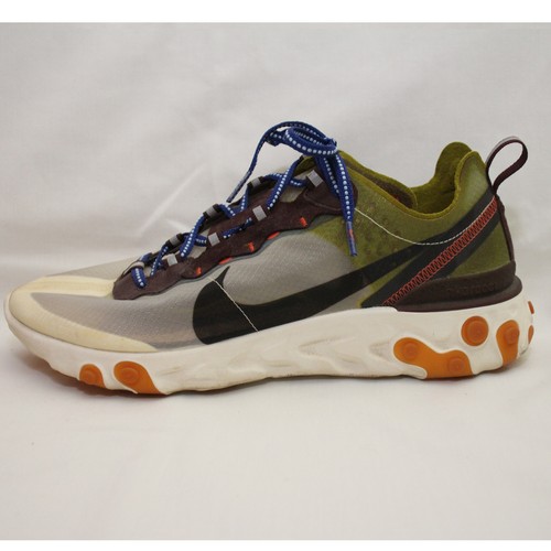 Nike React Element 87 Herren 9,5 Damen 11 Moos/Schwarz-El Dorado-Deep Royal Blue - Bild 7 von 12