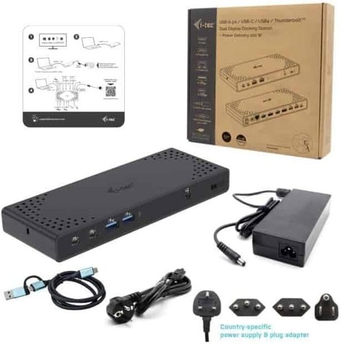 i-tec USB-A/-C TB Dual Dock Dual Display Dock PD 100W - Photo 5/8