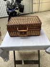 Wicker Picnic Basket Hamper Vintage 70s Afternoon Tea British Film Stage prop