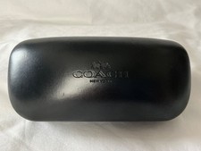 Coach Eyeglass Hard Clamshell Case Black EXC Microfiber Lined Genuine