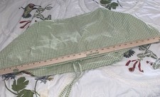Pottery Barn Kids Laundry Basket Liner Green White Checked Gingham Tie Top