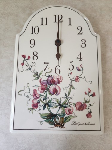Villeroy & Boch Botanica Flower Porcelain Wall Hanging Clock. MINT