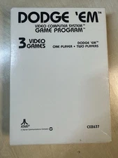 Dodge 'Em - Atari VCS; 2600/7800 Cart- White Box Variant - CX2637