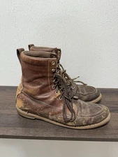 80’s Vintage Work America Brown Leather Soft Toe Work Boots Men’s FOR REPAIR!