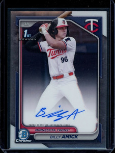 2024 1st Bowman Draft Chrome ~ Billy Amick ~ #CPA-BA ~ Auto ~ Minnesota Twins