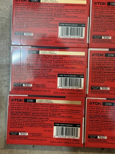 7x TDK D90 / SA90  Blank Audio Cassette Tape IEC I Type Lot Of 7 - Japan Sealed - Picture 14 of 15
