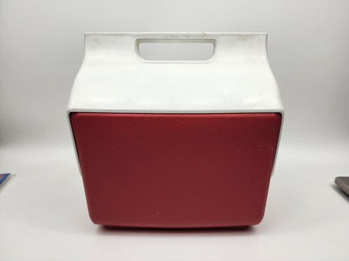 Little Playmate by Igloo Lunchmate Vintage Cooler Red White Made in USA - Picture 9 of 9