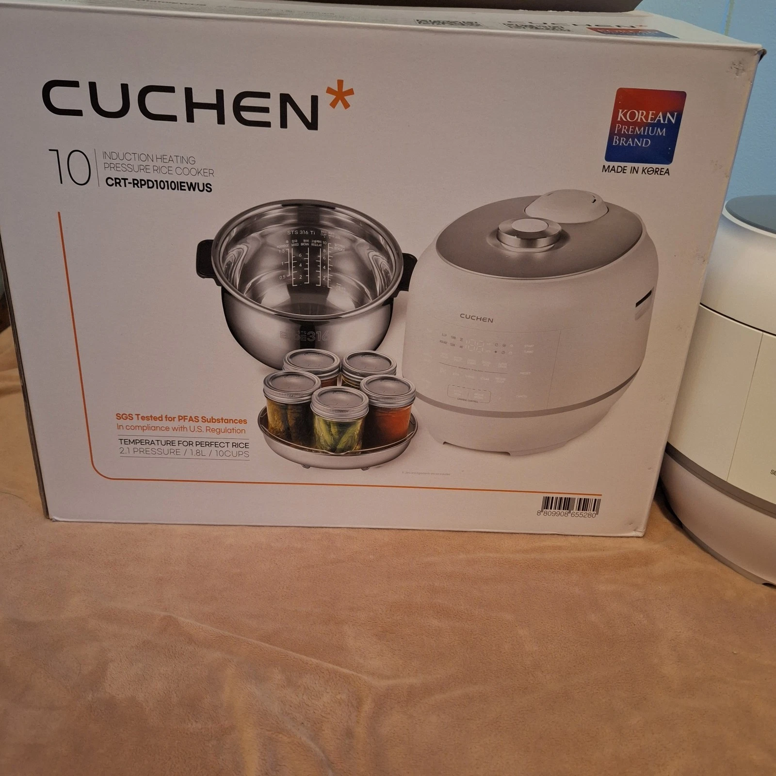 Cuchen 10-Cup Rice Cooker CRT-RPD1010IEWUS Induction Heating Pressure
Opens in a new window or tab