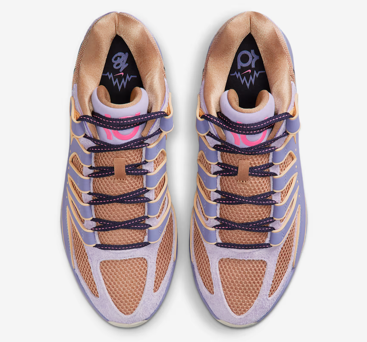 Nike KD18 B.A.D Kevin Durant Basketball Shoes Purple Brown Men's