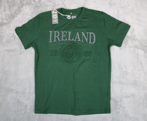 Neu mit Etikett Irland Limited Edition Vintage Apparel Embossed Green T-Shirt M - Bild 1 von 6