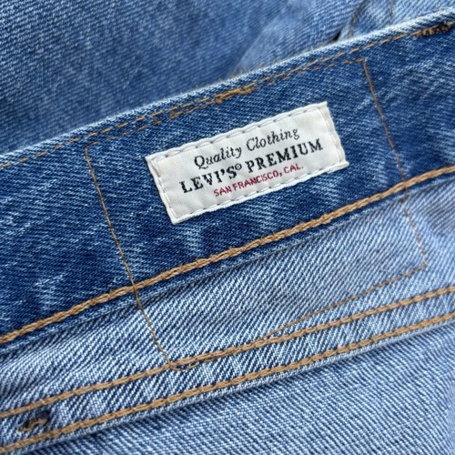 Big E Levi's 501 Mens 40 Jean Shorts Button Fly Denim Blue Distressed - Picture 11 of 12