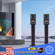 Pair Thick Speaker Bookshelf Stands Theater Surround Speaker Holder Homes 28"