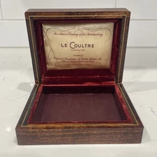Vtg Wood LeCoultre / Vacheron & Constantin Wrist or Pocket Watch Box