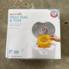 Munchkin Arm Hammer Diaper Pail Step Snap Seal Toss Refill Bags 19pk Lavender