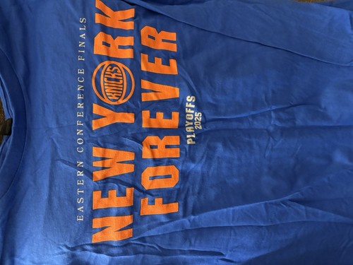 2025 NY Knicks Basketball Shirt Playoffs New York Size XL NBA SGA ECF Vs Pacers