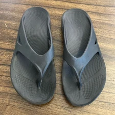 Oofos Original Flip Flop Black Thong Comfort Recovery Sandals Men Size 11 (W13)