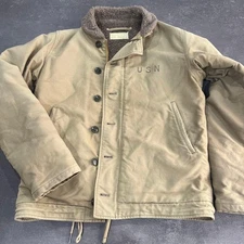 Buzz Rickson’s N-1 Deck Jacket USN Khaki Toyo Enterprises Japan Size M Rare
