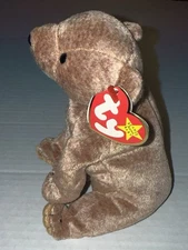 Ty Original Beanie Baby Pecan The Plush Brown Bear B.D. 04/15/1999 Retired