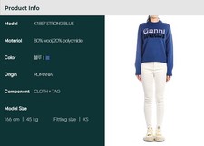 Ganni [] (K1857 STRONG BLUE) Women