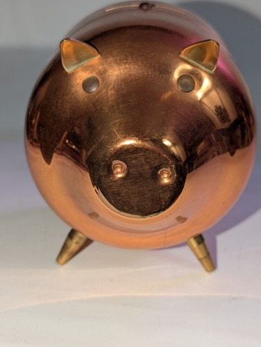 CopperCraft Guild Copper Piggy Bank Precious Metal Farm Decor Made In USA - Picture 3 of 13