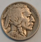 1925-S Buffalo Nickel San Francisco Mint 5¢ - Mintage: 6,256,000 - Circulated