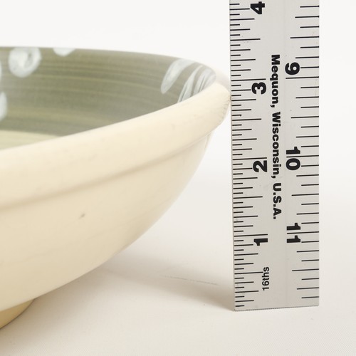 Villa Romana Italy 13” Green Olive Branch Hand Painted Pasta Serving Bowl - Picture 4 of 8