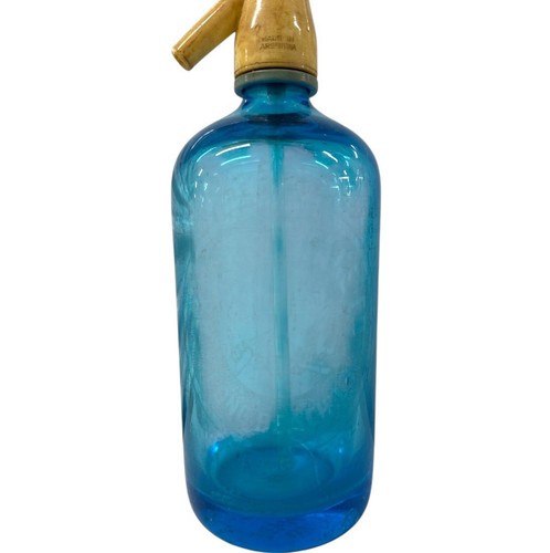 Vintage blaue Siphonflasche - A&K Beverage Co. seltenes Sammlerstück - Bar/Küche Deko - Bild 7 von 9