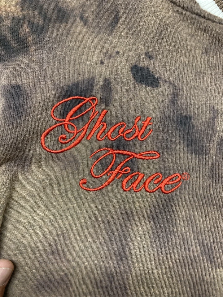 SCREAM Ghost Face Varsity Jacket Men’s Size XL Brown Long Sleeve Snap Button - Image 2 of 4