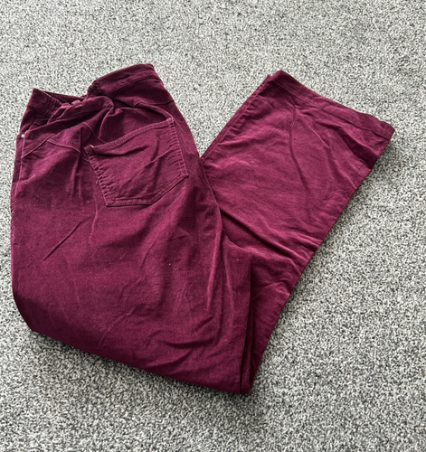 Cotton Traders Women's Burgundy Casual Corduroy Cord Trousers Ladies Size UK 20
