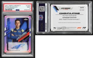 2021 Topps Chrome Formula 1 Auto /401 Felipe Drugovich #CA-FD PSA 9 MINT Auto