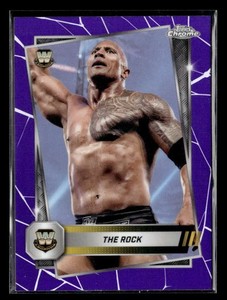 2025 Topps Chrome WWE The Rock Purple Refractor #10 U9492