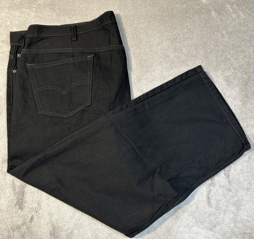 Levis 505 Jeans New Men's Regular Fit Straight Leg Color Black size 54x29 - Picture 2 of 5