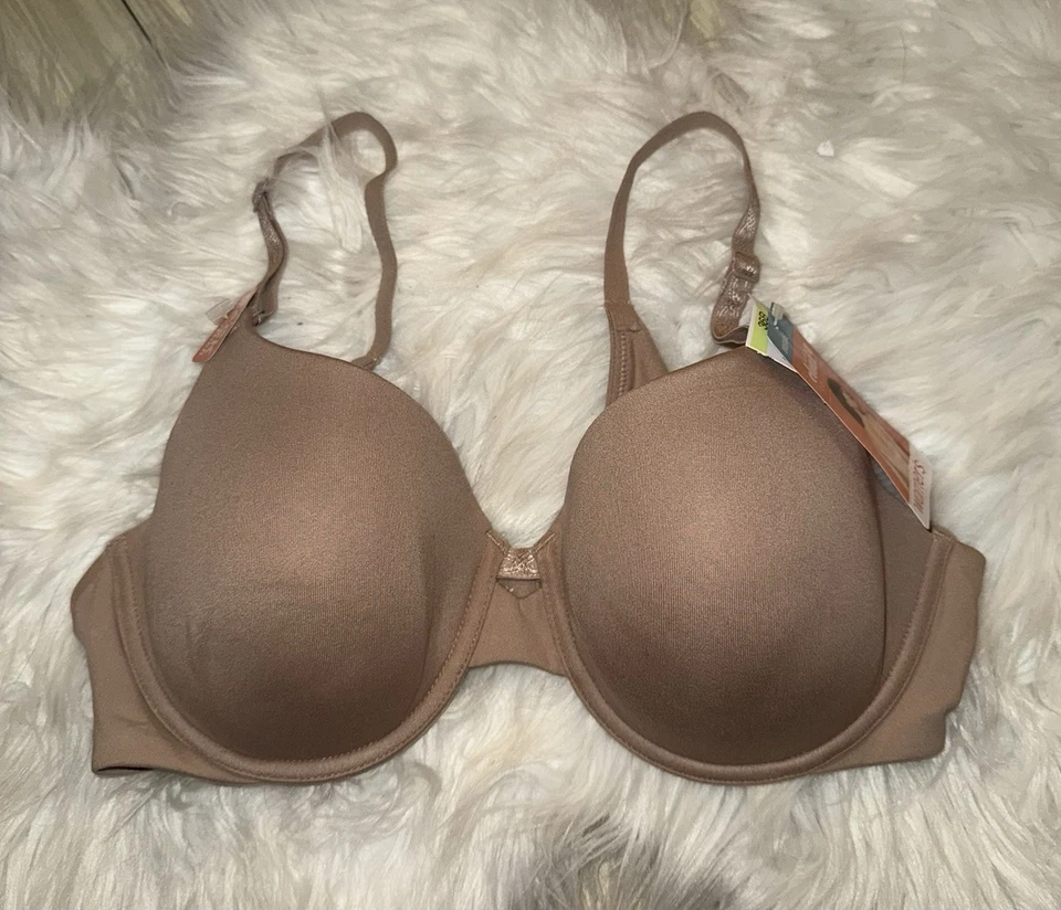 Warners RB1691A Cloud 9 Back Smoother Bra Lined Underwire Womens 36B Tan New - Image 2 of 4