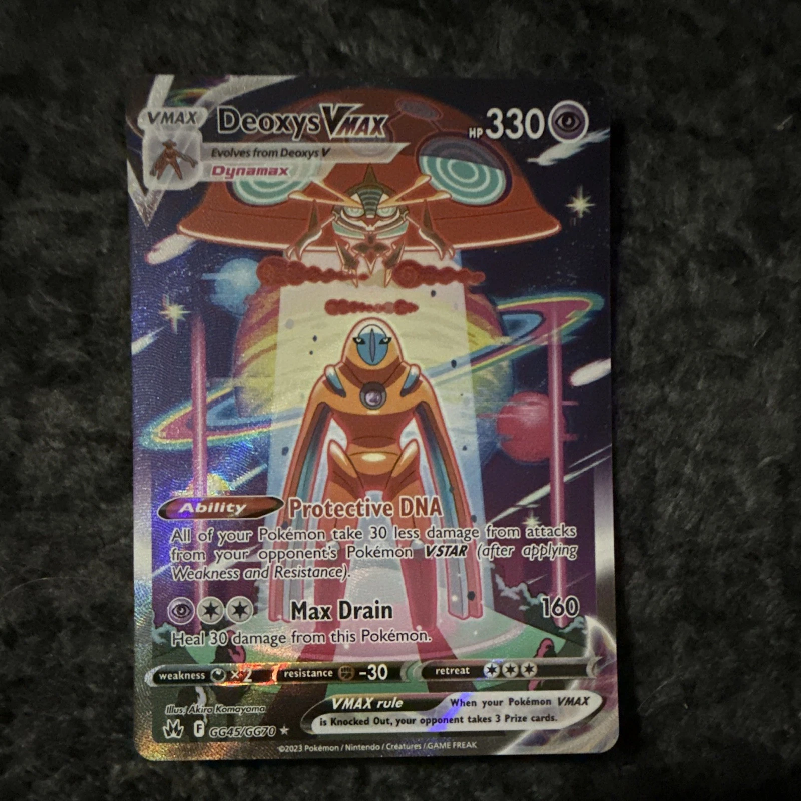 Deoxys VMAX GG45/GG70 Crown Zenith Galarian Gallery Ultra Rare Holo