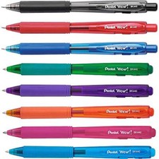  WOW! Colors Retractable Ballpoint Pens, Medium Line, Assorted Ink Colors, 8 