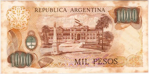 Mazuma *F1236 Argentina 1983 1000 Pesos 37.720.831H AUNC With Counting Mark - Picture 2 of 2