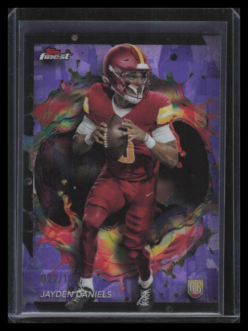 2024 Finest Purple Refractor 246 Jayden Daniels Rookie 22/125 Rare