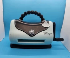 2009 Sizzix Texture Botique Powder Blue Embossing Machine Purse Style Crafts
